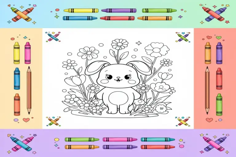 spring coloring pages for kids - Free Printable Coloring Page