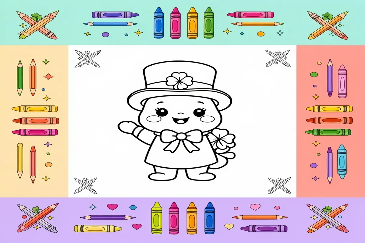 st patrick's day coloring pages for kids - Free Printable Coloring Page
