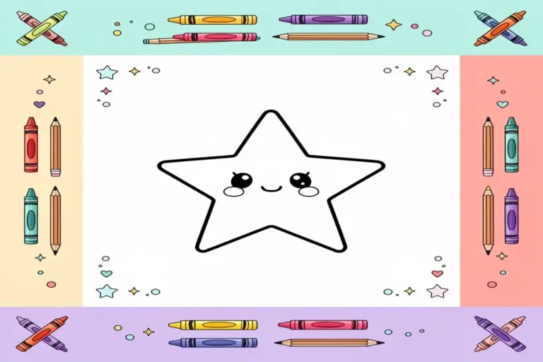 star coloring pages for kids - Free Printable Coloring Page