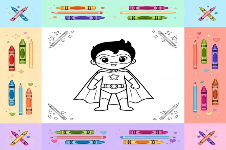 superhero coloring pages for kids - Free Printable Coloring Page