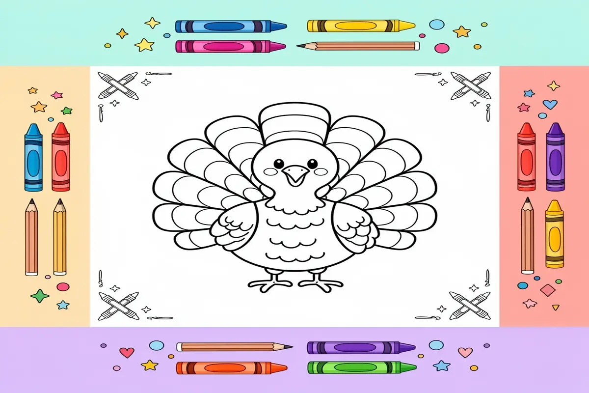 thanksgiving coloring pages for kids - Free Printable Coloring Page