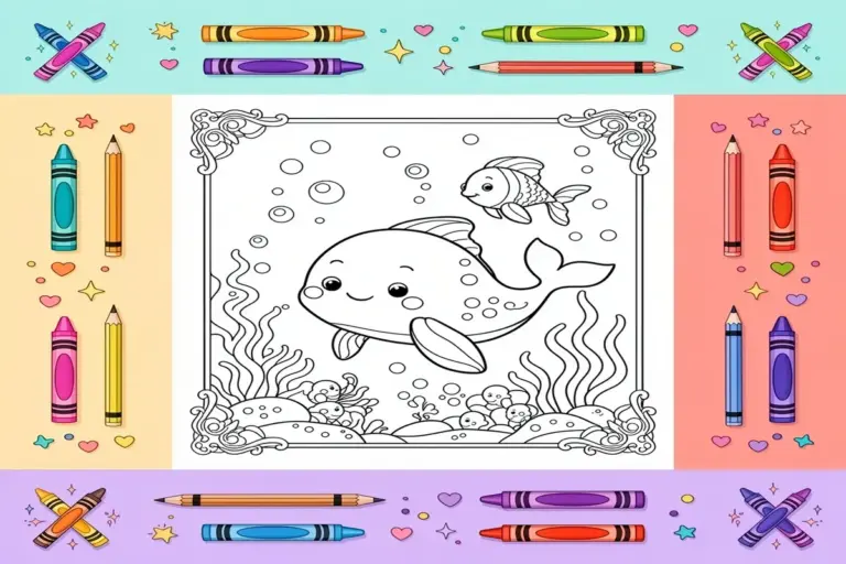 underwater coloring pages for kids - Free Printable Coloring Page