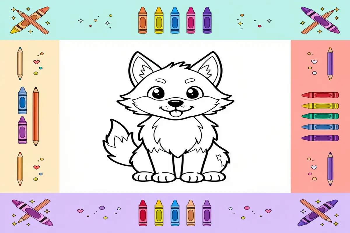 werewolf coloring pages for kids - Free Printable Coloring Page
