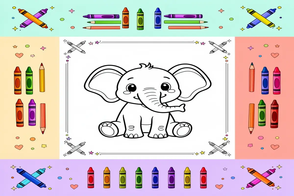 zoo coloring pages for kids - Free Printable Coloring Page